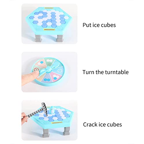 Wukesify Rompe el Hielo para niños | Divertido pingüino Iceberg Juego - Mesa Ice Cool, Juguetes para Romper el Hielo, Inteligencia para Padres e Hijos, Regalos cumpleaños