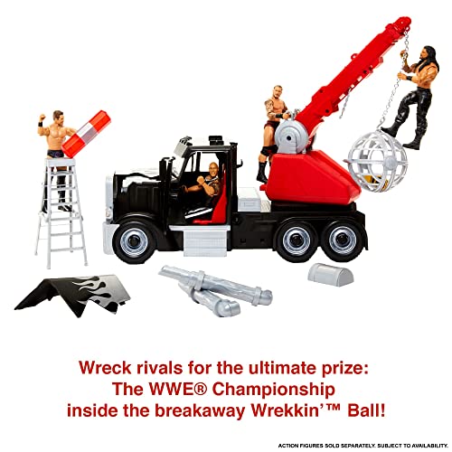 WWE Figura de acción Wrekkin Rampage Rig Breakaway Truck para figura de 6 pulgadas, regalo para niños y coleccionistas