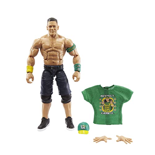 WWE HDF37 - Figura de acción John Cena Elite Collection, Aprox. 15 cm, portátil, Juguete de Regalo para coleccionar para Fans Partir de 8 años