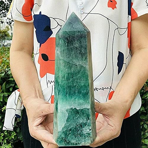 XUQULI Cristales Naturales y Piedras Natural Fire Firefly Tablet Obelisk Cristal Energía Columna Reiki Curación para decoración (Size : 750-800g)