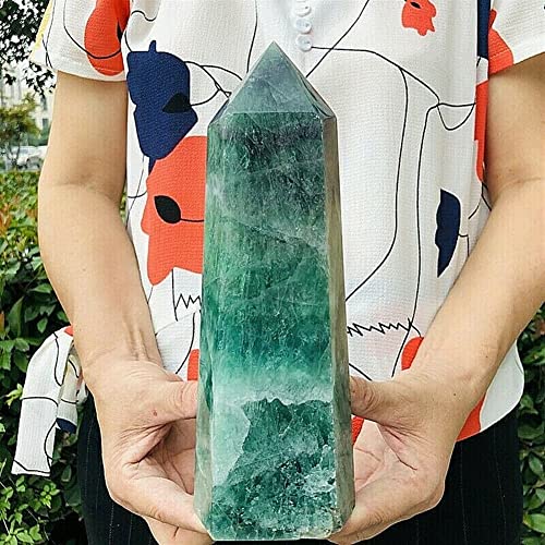 XUQULI Cristales Naturales y Piedras Natural Fire Firefly Tablet Obelisk Cristal Energía Columna Reiki Curación para decoración (Size : 750-800g)