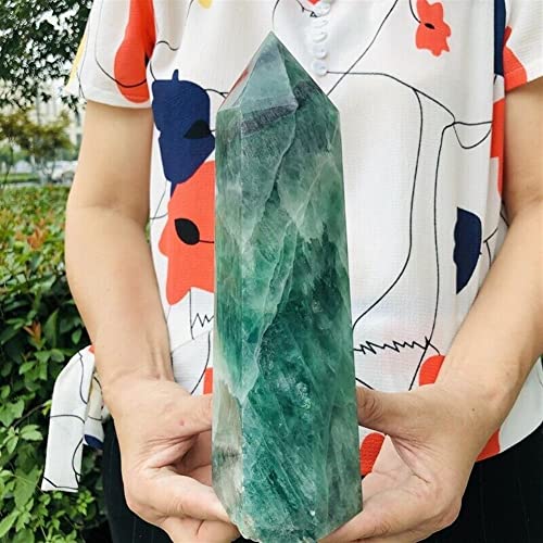 XUQULI Cristales Naturales y Piedras Natural Fire Firefly Tablet Obelisk Cristal Energía Columna Reiki Curación para decoración (Size : 750-800g)