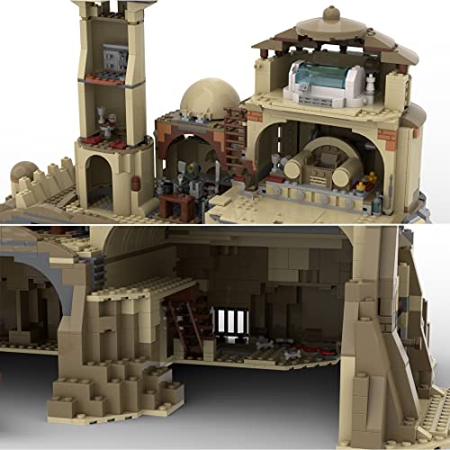 YAKI Jabbas Palast - Juego de construcción modular, 1762 bloques de construcción espacial de guerra de las galaxias, compatible con Lego