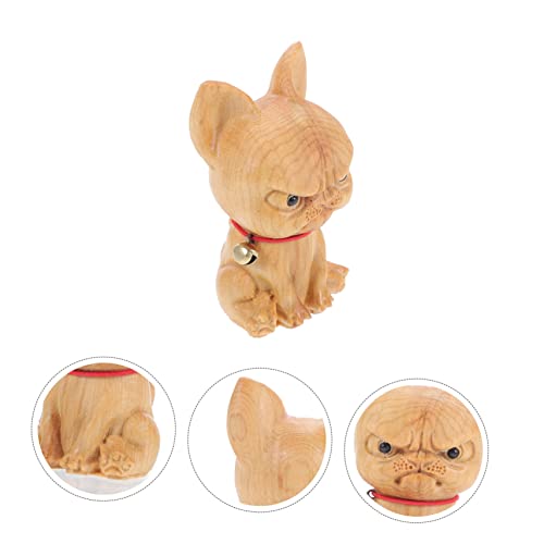 Yardwe Adorno De Bulldog Perro Animal Estatua Estatuilla De Perro Rústico Modelo De Perro Figuritas Coleccionables De Animales Perro Moderno De Mesa Oficina Reino Unido. Tuya De Madera