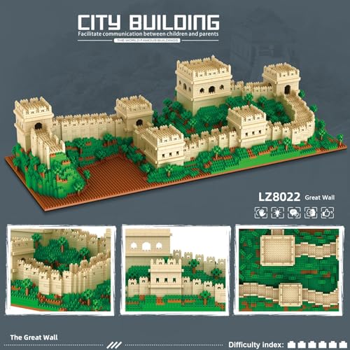 YAXRO Great WAL Juego De Construcción De Modelos De Arquitectura Mundialmente Famoso,4114 Piezas Juguete Educativo De Construcción,Regalo para Adultos Y Niños,Compatible con Lego A