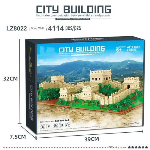 YAXRO Great WAL Juego De Construcción De Modelos De Arquitectura Mundialmente Famoso,4114 Piezas Juguete Educativo De Construcción,Regalo para Adultos Y Niños,Compatible con Lego A