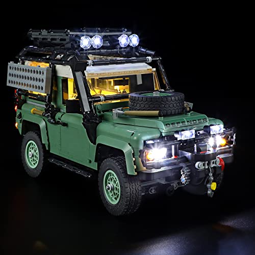 YEABRICKS Kit de Luces LED para Lego-10317 Icons Land Rover Classic Defender 90 Modelo de Bloques de Construcción (Juego de Lego NO Incluido)