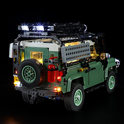 YEABRICKS Kit de Luces LED para Lego-10317 Icons Land Rover Classic Defender 90 Modelo de Bloques de Construcción (Juego de Lego NO Incluido)