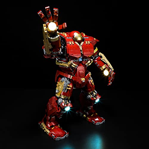 YEABRICKS Kit de Luces LED para Lego-76210 Marvel Hulkbuster​ Modelo de Bloques de Construcción (Juego de Lego NO Incluido)