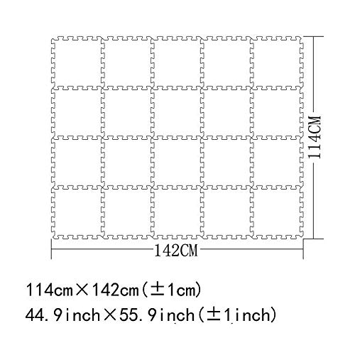 YIMINYUER Juego de Alfombrillas de Espuma EVA para niños, 12 Azulejos de Espuma de, Que se conectan Entre sí marrón Beige R06R10G301020