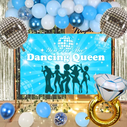 You are the Dancing Queen Decorations, Dancing Queen Decoración de despedida de soltera, kit de guirnalda de globos de despedida de soltera con telón de fondo de reina bailarina para despedida de