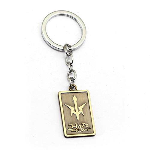 yound Anime Keychain Code Geass Lelouch of The Rebellion Llavero Dog Tag Llavero Titular Hombres Joyería