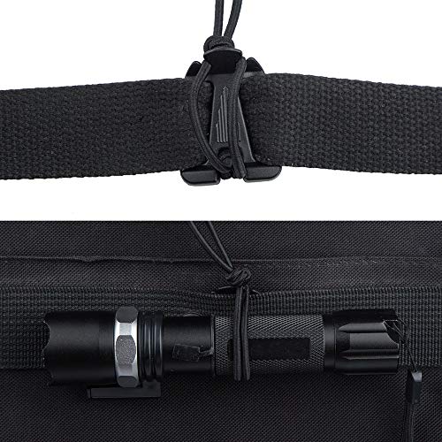 YuCool -Juego de 25 Accesorios tácticos Molle,Llavero de cincha YuCool,Anillas en D,360 Clips de rotación,dominadores de Red con Cuerdas elásticas y Hebillas para dominadores,cinturón táctico