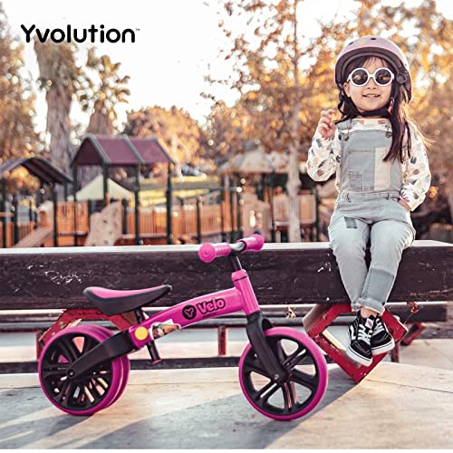 Yvolution Bicicleta de Equilibrio Evolutiva YVelo Junior Rosa