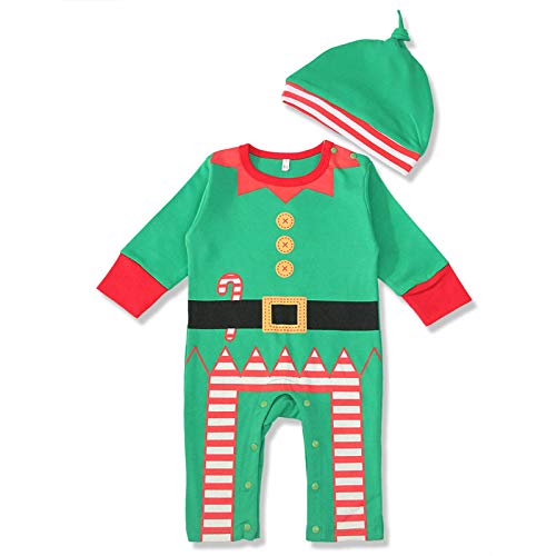 YWLINK Ropa De Bebe ReciéN Nacido Traje De Navidad Dibujos Animados Sombrero Gorro Mameluco Mono Mono Mezcla De AlgodóN Pijama Suave Y CóModo Disfraz Divertido Lindo Juego De Roles (Azul, S)