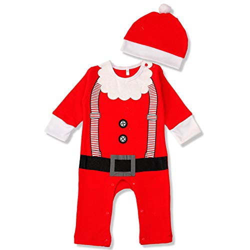 YWLINK Ropa De Bebe ReciéN Nacido Traje De Navidad Dibujos Animados Sombrero Gorro Mameluco Mono Mono Mezcla De AlgodóN Pijama Suave Y CóModo Disfraz Divertido Lindo Juego De Roles (Azul, S)