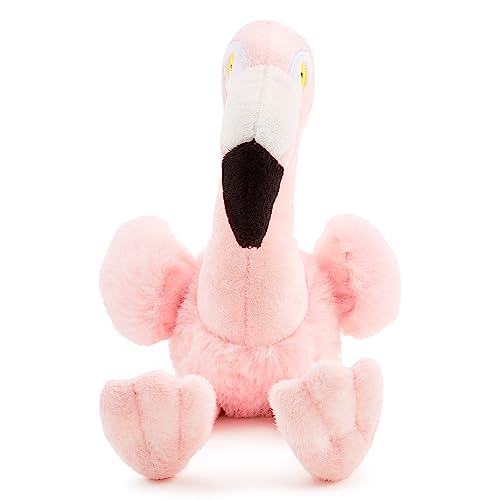 Zappi Co Peluche 100% Reciclado de Flamenco (20cm de Largo) Suave, Mullido, ecológico, colección de Animales para recién Nacidos Primer Hijo