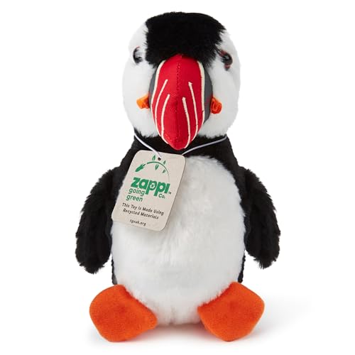 Zappi Co Peluche de Frailecillo (22cm) - Delicioso, Suave Pájaro, Ecológico para Jugar y Acariciar, Hecho con Material 100% Reciclado