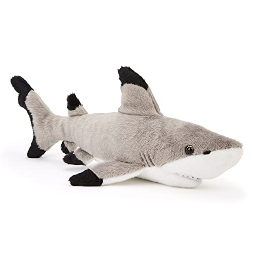 Zappi Co Peluche de tiburón con punta negra para niños (34-36 cm), colección de animales de safari, peluche de peluche para recién nacidos, primer niño