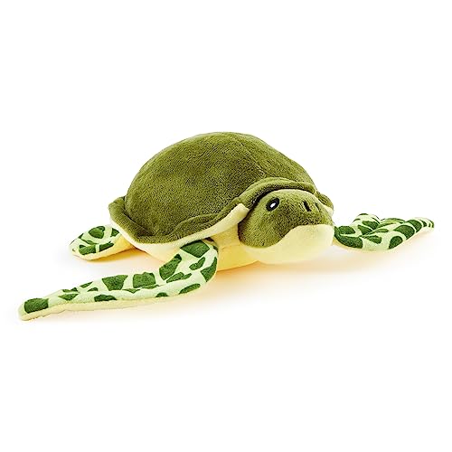 Zappi Co Peluche de Tortuga Marina Verde 100% Reciclado (30cm de Ancho) Colección de Animales Suaves, acogedores y ecológicos para el Primer niño recién Nacido