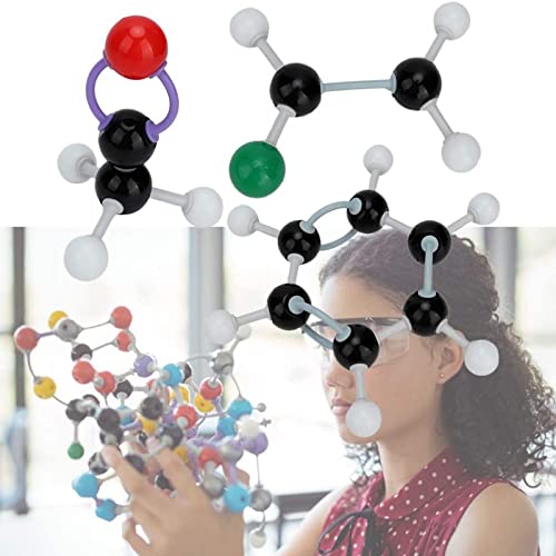 zhongguoqiaomao 135 Pcs Modelos Moleculares Kit Química Orgánica e Inorgánica Química Científica atomía Atomizador enseñanza Set de aprendizaje Molecular Modelo molecular