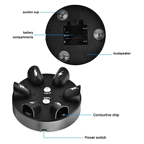 ZJchao - Micrófono de poligógrafo de Dedo de Choque eléctrico, Juegos de Sociedad para Adultos y familias, Juguete de descompresión de Mesa de Fiesta