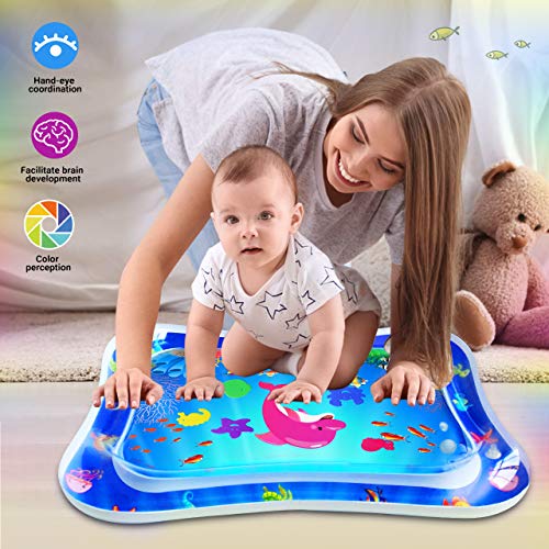 ZMLM Alfombra de Agua para bebé – Alfombra Inflable para bebés de 3 a 6 a 9 Meses recién Nacidos, niños y niñas, centros de Actividad en Interiores, Regalo Divertido