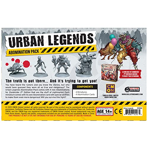 Zombicide 2nd Edition Urban Legends Abomination Pack 4 Abomination Miniatures