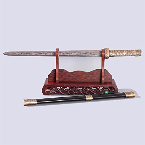 - Arma de Espada de Madera Wenge Wenge Samurai Sword Sword Ratch, Soportes de Cuchillo de Madera Katana, Soporte de Exhibición para Flauta Sable de Luz Varita de Regla