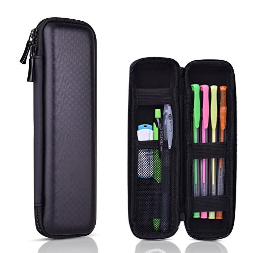 1 Pieza Duro EVA Estuche para Lapices Negro Caja Protectora de la Pluma Rigido, negro Bolsa para Ejecutivo, Bolígrafo,Lápiz Táctil