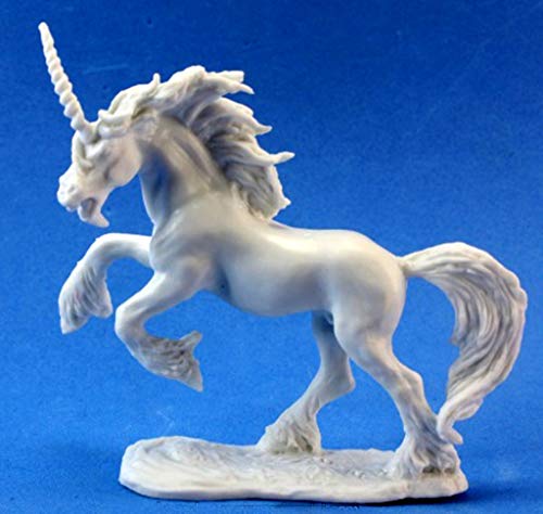 1 x Unicorn SILVERHORN - Reaper Bones Miniatura para Juego de rol Guerra - 77029