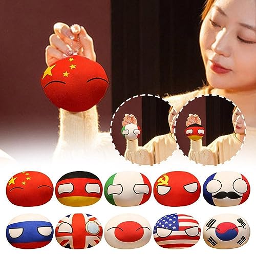 10 cm Country Ball Toys Plush Polandball calentador de manos Estados Unidos Alemania Francia Countryball UK Decor almohada Q5O1 RUSIA URSS Japón Italia