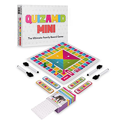 100 PICS QUIZAMID MINI | Juego de preguntas familiares | Juegos de mesa de viaje | 2-4 jugadores | A partir de 7 años