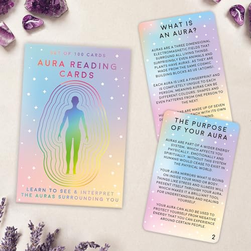 100 Tarjetas de Aura - Comience a ver y leer Auras. Conocimientos y actividades para enseñarle sobre auras.