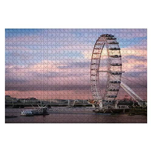 1000 Piezas Rompecabezas De Madera Londres Reino Unido 02 11 2018 El London Eye como Vista Desde El Puente De Westminster Rompecabezas De Impresión Juego De Habilidad Puzzle para Adultos