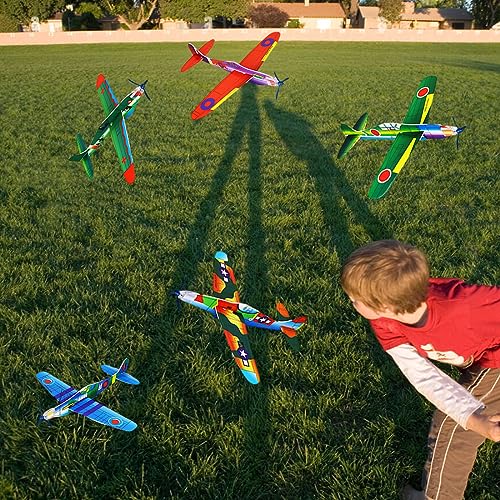 12 Piezas Aviones Planeadores para Niños | Avion Planeador, Aviones De Planeo, Aviones De Poliespan, Juguete para Niños y Niñas para Cumpleaños Infantiles Rifa Bolsa De Escuela Regalo Sorpresa