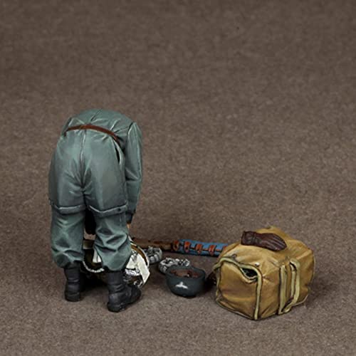 1/35 Figura de Resina de Paracaidista alemán de la Segunda Guerra Mundial/Kit de Miniatura de Soldado sin Montar y sin pintar/HC-536 Goodmoel