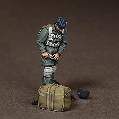 1/35 Figura de Resina de Paracaidista alemán de la Segunda Guerra Mundial/Kit de Miniatura de Soldado sin Montar y sin pintar/HC-573 Goodmoel