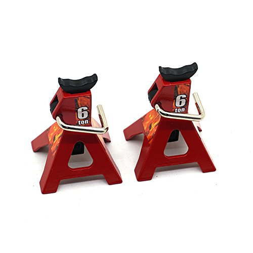 2 PCS Jack Stands Decorative Accessories for Axial SCX10 Wraith TRX4 D90 D110 TF2 1/10 RC Car Truck Buggy