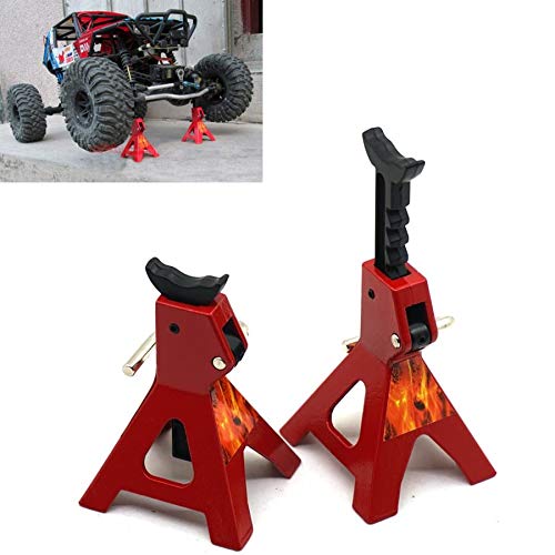 2 PCS Jack Stands Decorative Accessories for Axial SCX10 Wraith TRX4 D90 D110 TF2 1/10 RC Car Truck Buggy