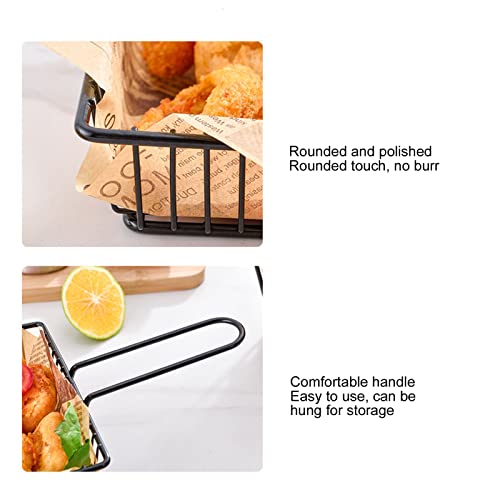 2 Uds L Cesta para Freír de Acero Polis Resistente Fr Cesta para Freír con Virutas de Calidad Alimentaria para Snack Bar Restaurante Redondo 20Cm 25Cm 2 Uds L Acero para Freír