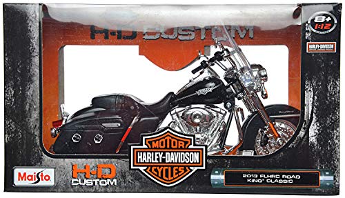 2013 Harley Davidson FLHRC Road King Classic [Maisto 32322], Negro, 1:12 Die Cast