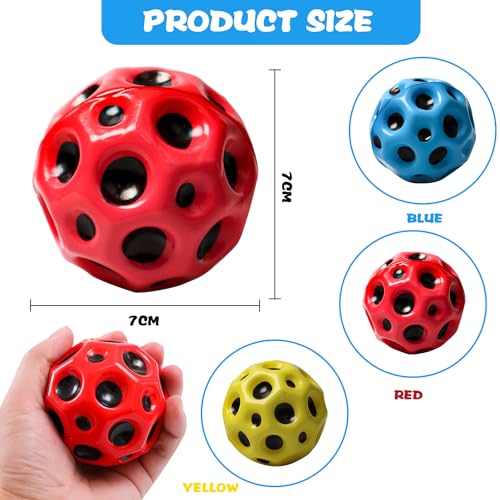 3 bolas Astro Jump Ball, Moon Galaxy Ball, bola de rebote alto, bola espacial Moonball, Astro Jumpball, bola de rebote Astro Jumper Ball, pelotas de saltar, juguetes para niños al aire libre