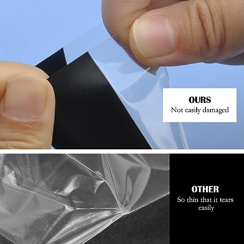 300 fundas para tarjetas, fundas blandas, fundas para tarjetas de 66 x 91 mm, fundas para tarjetas Yu-Gi-Oh MTG y Duel Masters, extra transparente, transparente (negro)