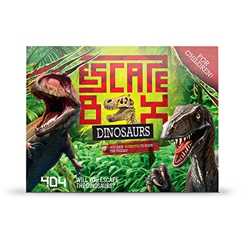 404 Juegos | Escape Box: Dinosaurios | Juego de Mesa | Edades 7-12 | 2-5 Jugadores | Tiempo de Juego de 45 Minutos