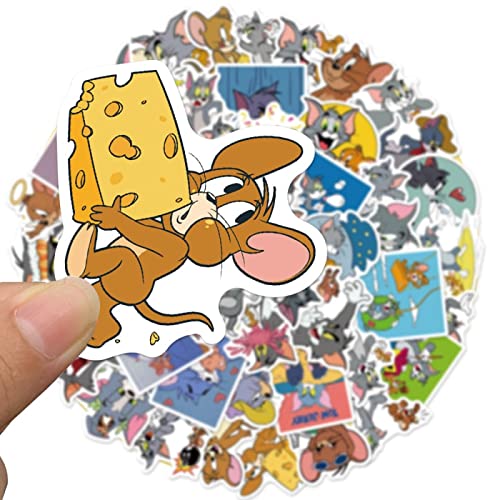 50 unids Tom Jerry pegatinas lindas Kawaii dibujos animados Anime Sticker Skateboard Guitarras Clásico Impermeable Graffiti Calcomanías Juguete para niños Regalos