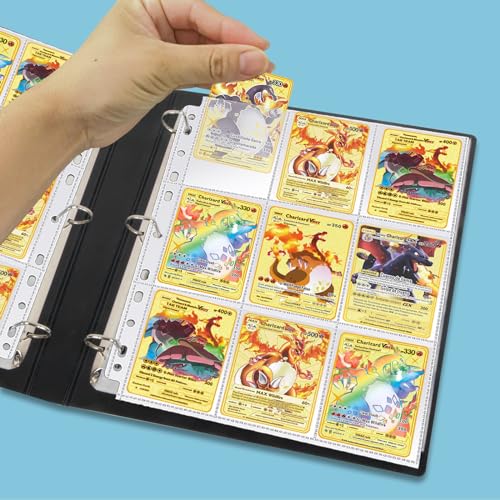 558 bolsillos para tarjetas coleccionables, 31 páginas, fundas de doble cara Pokemon, fundas para tarjetas fotográficas, álbumes de recortes, tarjetas transparentes, para 11 agujeros, carpetas de