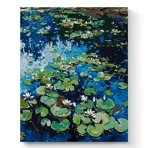 7 Artists Pintar Por Numeros Adultos Claude Monet Water Lilies 40x50cm | Cuadros Para Pintar Por Numeros | Lienzos Para Pintar Niños | Pintura Por Numeros | Pintar Con Numeros Adultos