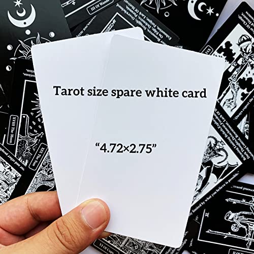 78 cartas de tarot con palabras clave en tarjetas, cartas de tarot para principiantes, baraja de tarot con palabras clave, tarot de aprendizaje, con tarjeta blanca de repuesto