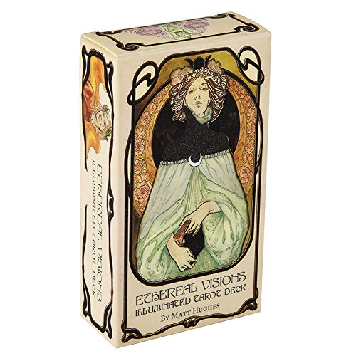 80 / PCS VISIONES ETÉRICOS ETÉRICULOS Tarjetas de Tarot iluminadas, Tarjetas de pronóstico Universal Vintage Divination Fate, Tarjetas de pronóstico del Destino